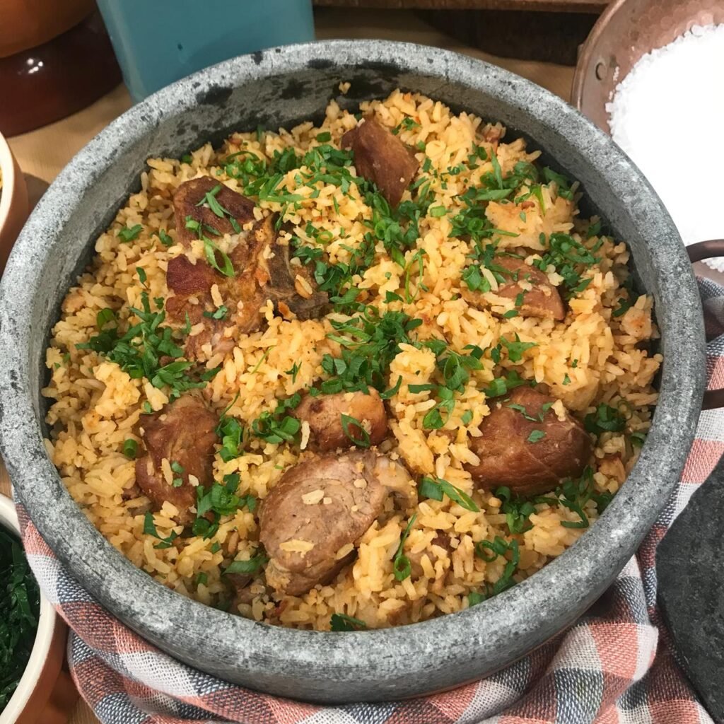 Arroz com suã.